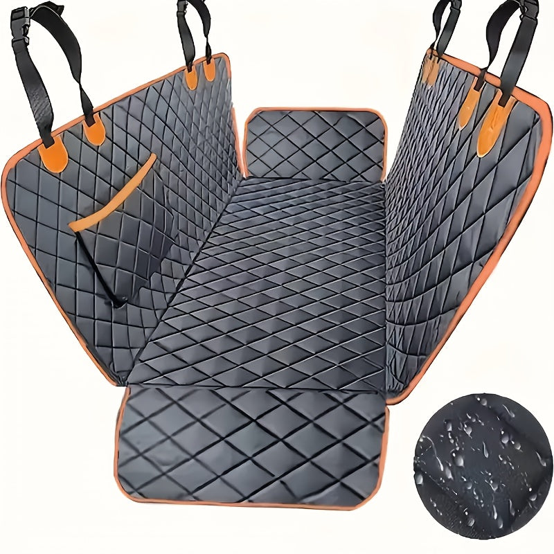 Honden autostoelhoes, 100% huisdierenzitmat 600D zwaar uitgevoerd, krasbestendig, antislip, duurzaam, zacht, achterbankhoes voor auto's, vrachtwagens en SUV's, spatwaterdicht