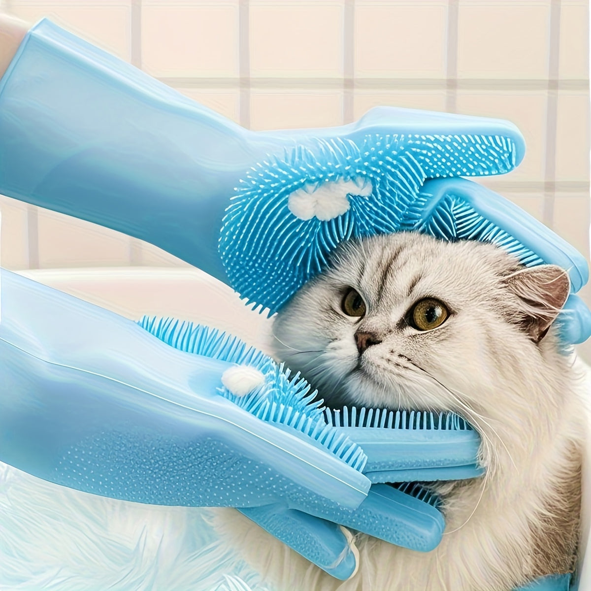 Huisdier badhandschoenen, huisdier massageborstel, honden wrijfbadproducten, zachte hondenhaarverwijderings- en schoonmaakhandschoenen, dichte borstelontwerp, geschikt voor alle maten katten en honden, een must-have voor het baden van huisdieren, bruikbaa