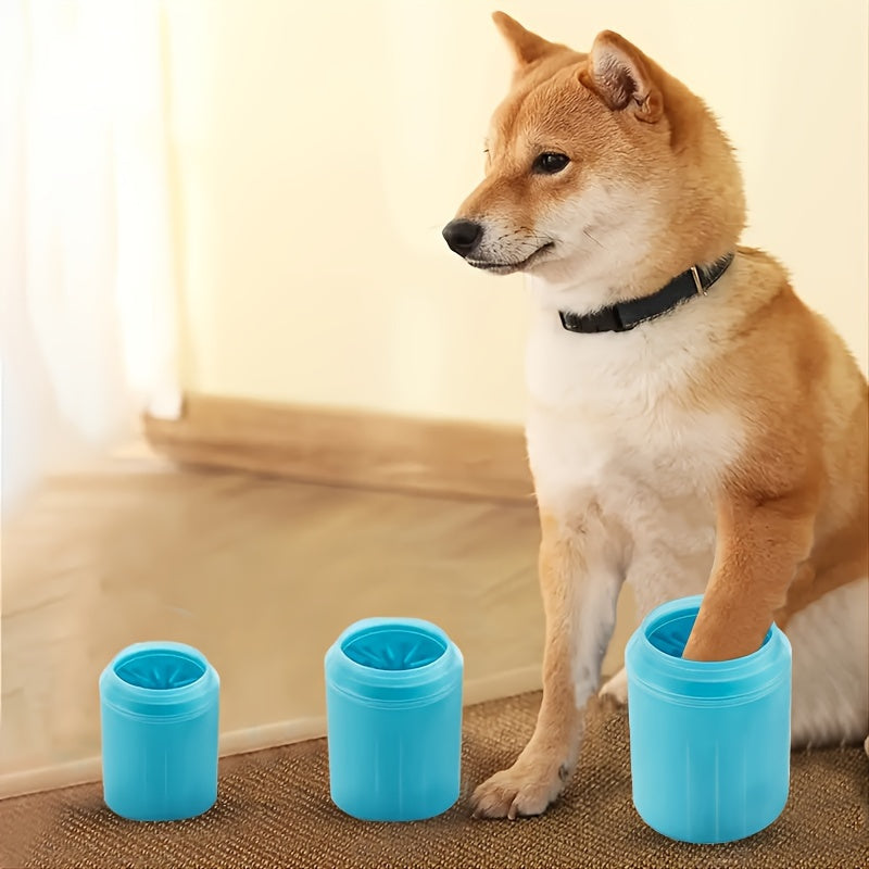 Zachte siliconen pootreiniger voor huisdieren, draagbare borstel voor katten en honden