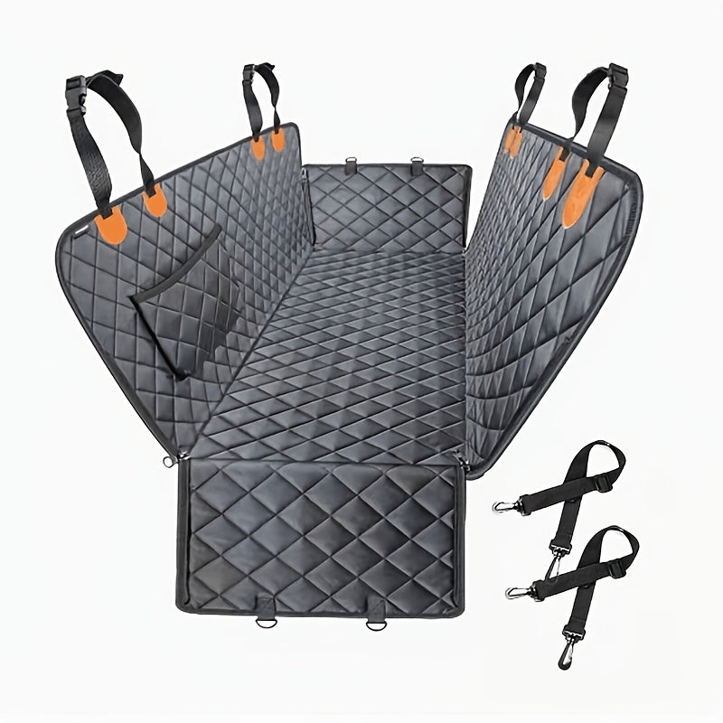Honden autostoelhoes, 100% huisdierenzitmat 600D zwaar uitgevoerd, krasbestendig, antislip, duurzaam, zacht, achterbankhoes voor auto's, vrachtwagens en SUV's, spatwaterdicht