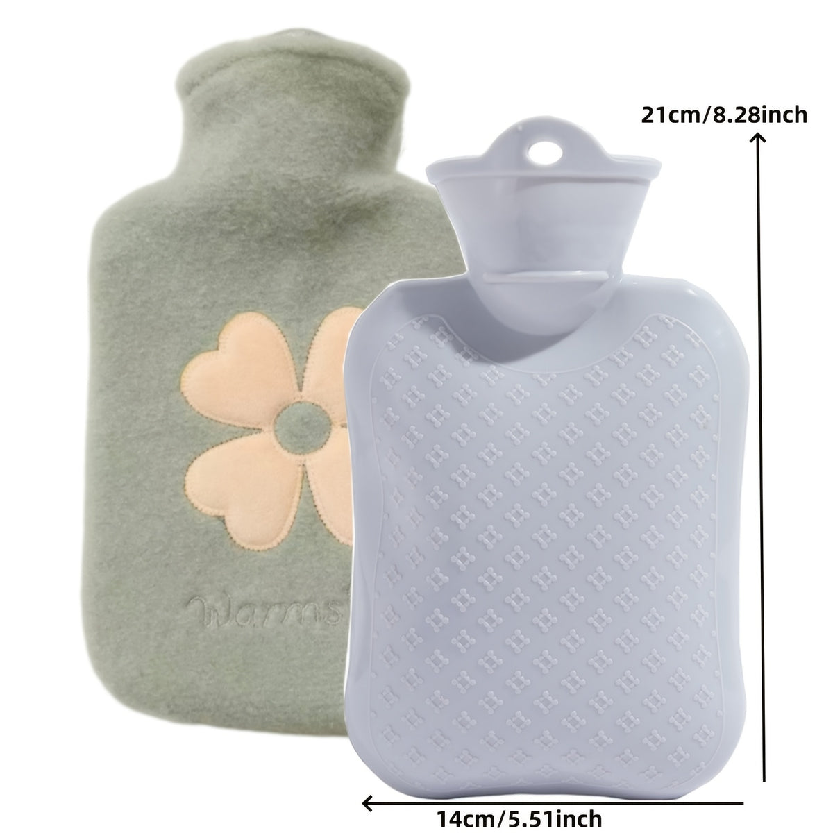 Gezellige Warmwaterkruik met Zachte Hoes - 17.63oz/35.27oz, Duurzaam & Makkelijk te Gebruiken voor Warmte