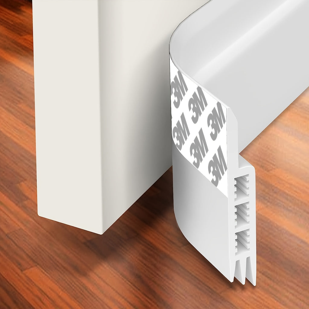 Deur Tochtstopper, Onder Deur Sweep voor Buiten- & Binnendeuren, Tochtstrip Deurafdichting, Garage Raam Blokker Geluid Koude Lucht Isolatie, Tochtwering Wit 4.5cm B X 99.06cm L
