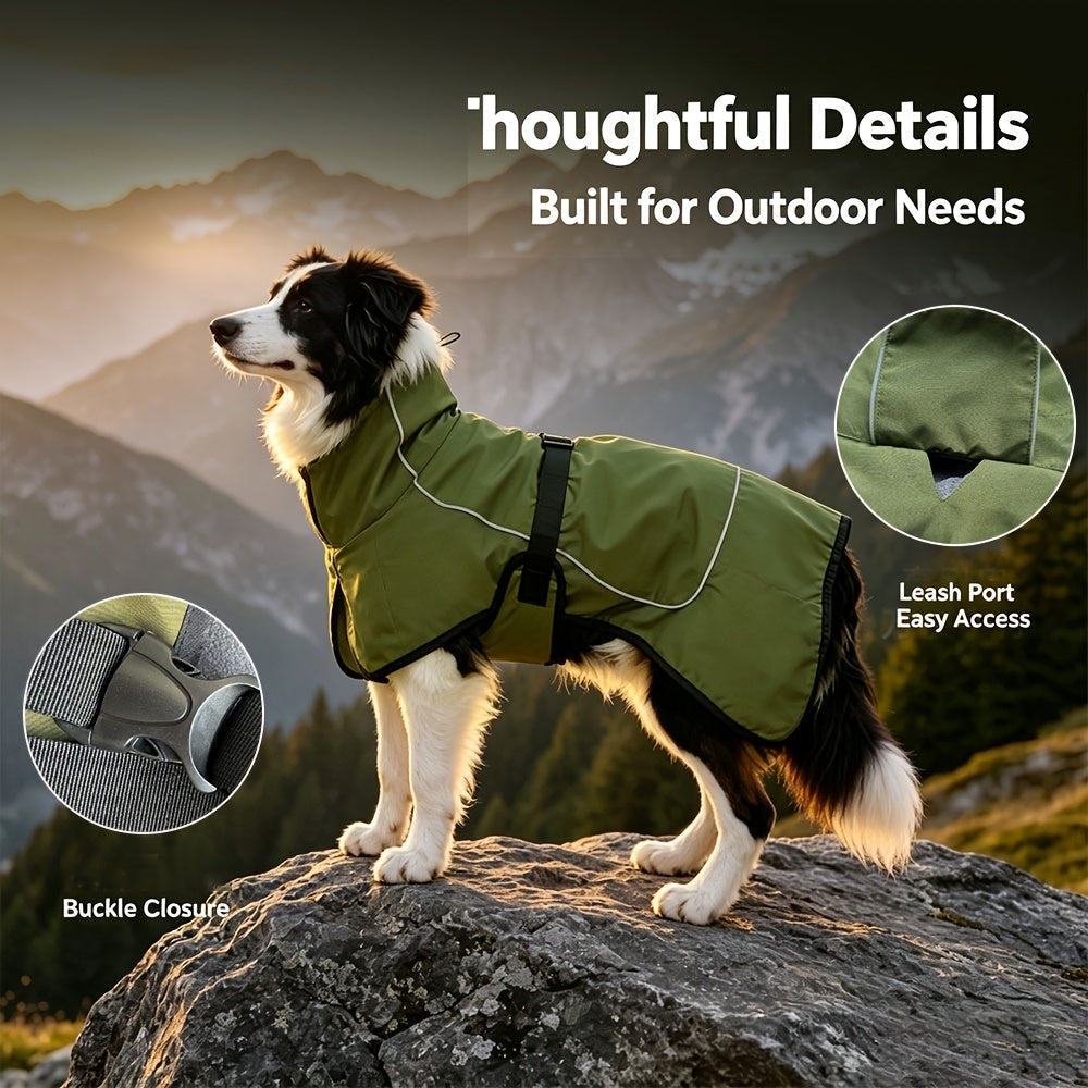 Hondenjas, Verdikt, Fleece Gevoerd, Warm, Koudebestendig, Reflecterend, Winter, voor Dobermann, Labrador, Samoyed, Buiten, Hondenwandelen, Hondenkoat, Huisdierkleding