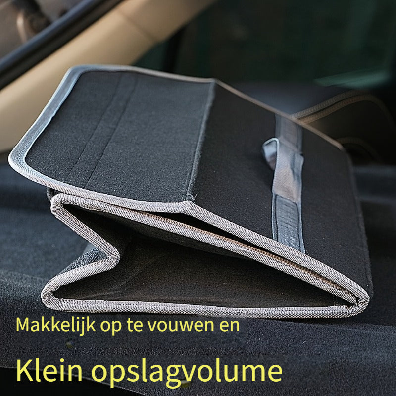 1 stuks, Auto Kofferbak Vilt Stof Opvouwbare Opbergtas Zwart Grijs Interieur Opbergdoos met Model Pakket, Voertuigopslag, Netjes Auto Interieur Ruimte, Stijlvolle Opslag, Verstevigde Stiksels, Ei Opbergdoos, Kofferbakmat, Road Trip Benodigdheden, Frequent