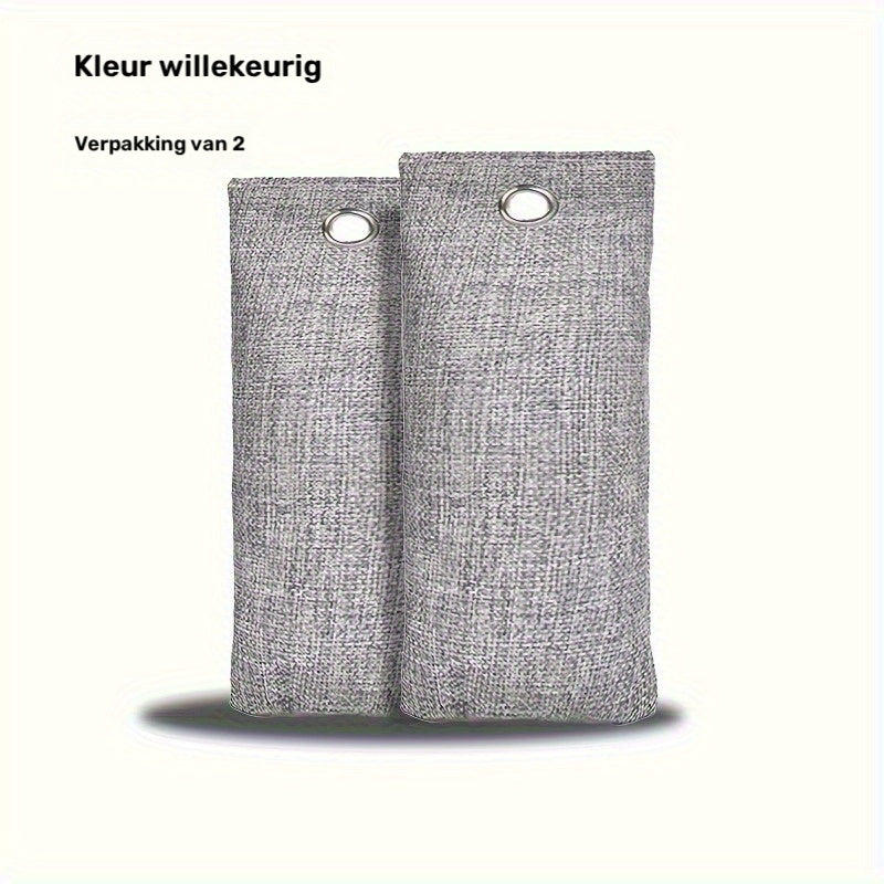 Pak van 5/Pak van 2, 50g/0.11lb Houtskool Schoenontgeurzakjes, Bokshandschoen Vochtabsorberende Zakjes, Geschikt voor het Verfrissen van de Auto-interieur en het Verwijderen van Geuren, Geurneutralisatie voor Thuis, Willekeurige Kleur