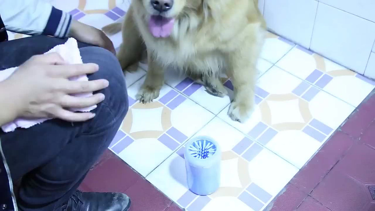 Zachte siliconen pootreiniger voor huisdieren, draagbare borstel voor katten en honden