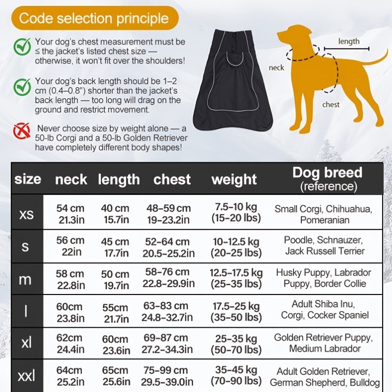 Hondenjas, Verdikt, Fleece Gevoerd, Warm, Koudebestendig, Reflecterend, Winter, voor Dobermann, Labrador, Samoyed, Buiten, Hondenwandelen, Hondenkoat, Huisdierkleding