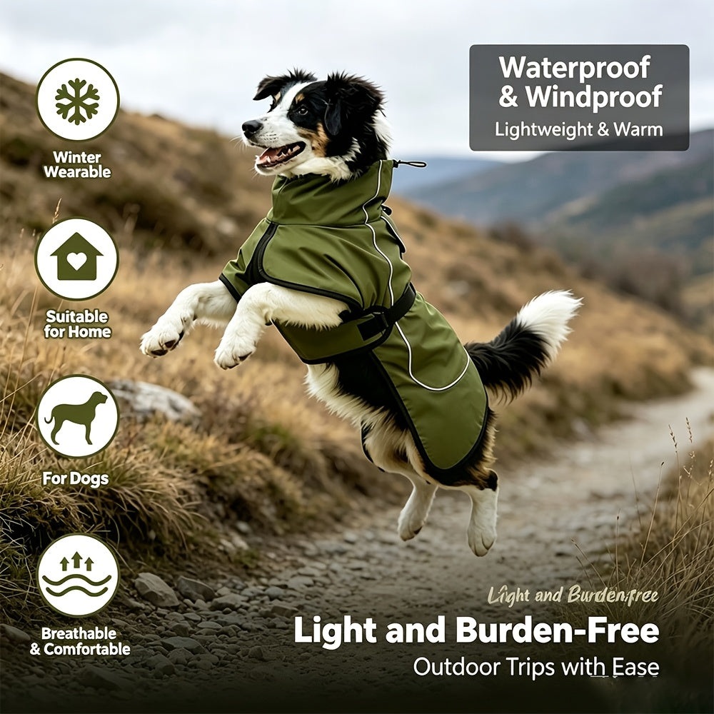 Hondenjas, Verdikt, Fleece Gevoerd, Warm, Koudebestendig, Reflecterend, Winter, voor Dobermann, Labrador, Samoyed, Buiten, Hondenwandelen, Hondenkoat, Huisdierkleding