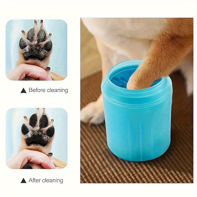 Zachte siliconen pootreiniger voor huisdieren, draagbare borstel voor katten en honden
